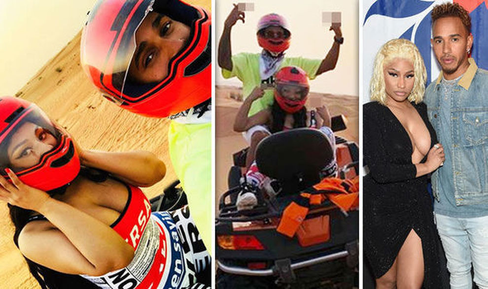 Lewis Hamilton e la rapper Nicki Minaj, flirt a Dubai per la star della F1