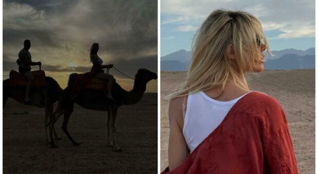 Ilary Blasi, amore nel deserto: lo scatto sui cammelli conquista tutti