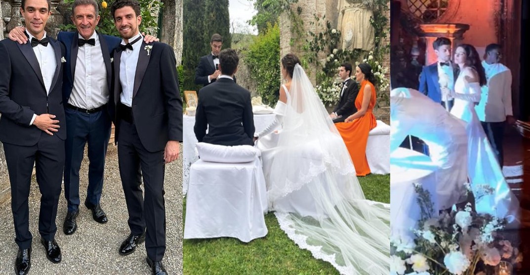 Ezio Greggio al matrimonio del figlio, la dedica: «Buona vita Giacomo e Shereen»