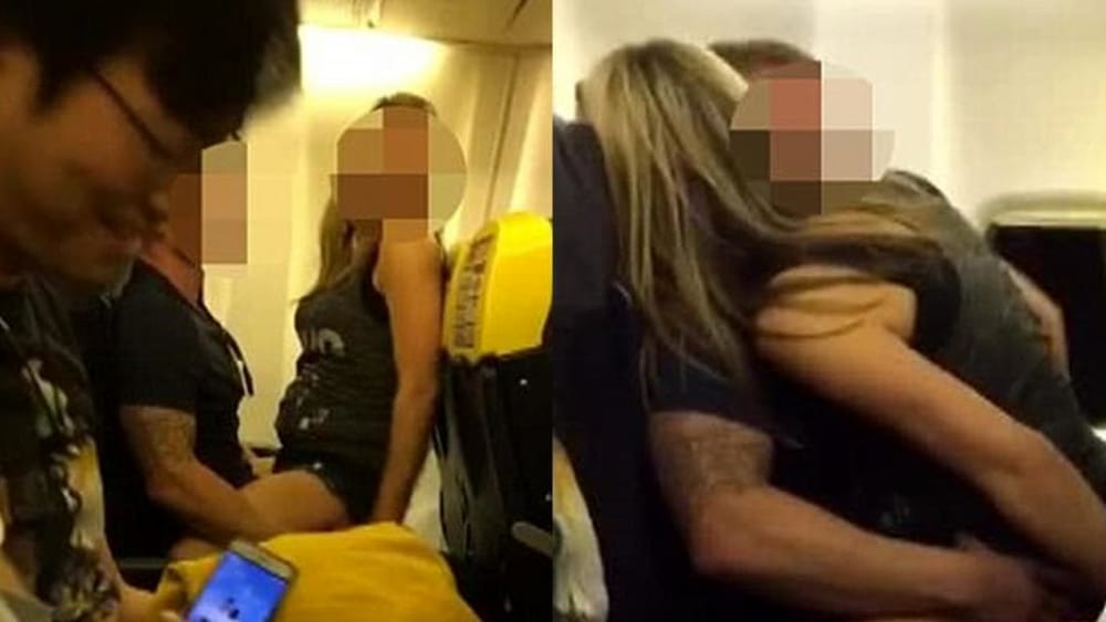 Sesso sul volo Ryanair, il passeggero accanto riprende tutto: il video virale su Twitter