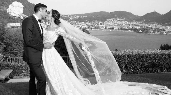 Filippo Magnini e Giorgia Palmas sposi sul lago di Como, il messaggio romantico: «Sei l'uomo con cui voglio invecchiare»