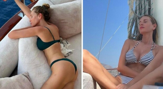 Alessia Marcuzzi, dalla Turchia scatti sexy in bikini