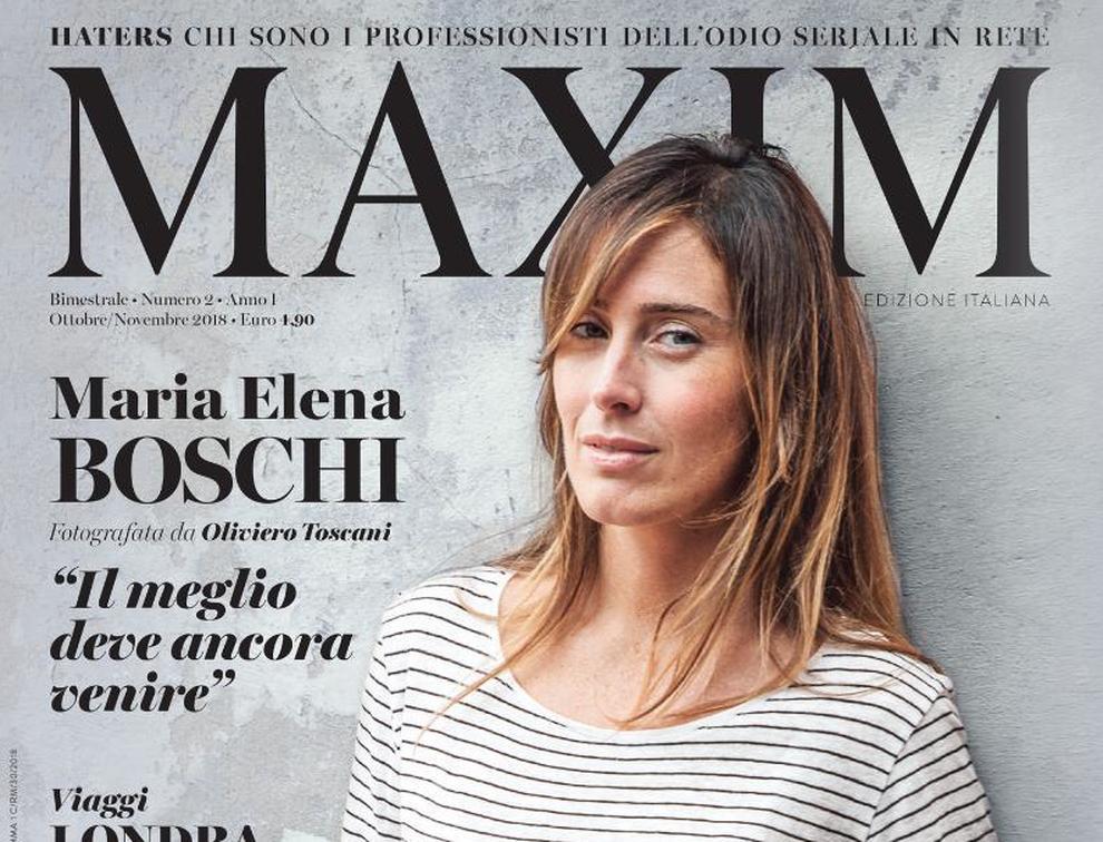 Maria Elena Boschi in copertina su Maxim, come una velina qualsiasi