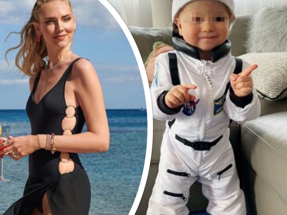 Chiara Ferragni, Leone star sul web con il vestito della Nasa: «Our little astronaut»