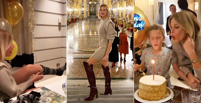 Alessia Marcuzzi festeggia il compleanno a Palazzo Colonna