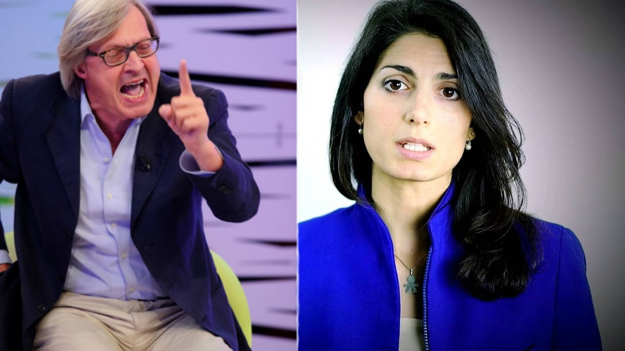 Sgarbi sfotte la Raggi in diretta: 