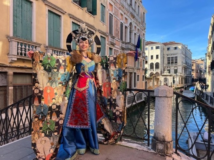 Passerella in piazza per la 'Maria' del Carnevale di Venezia