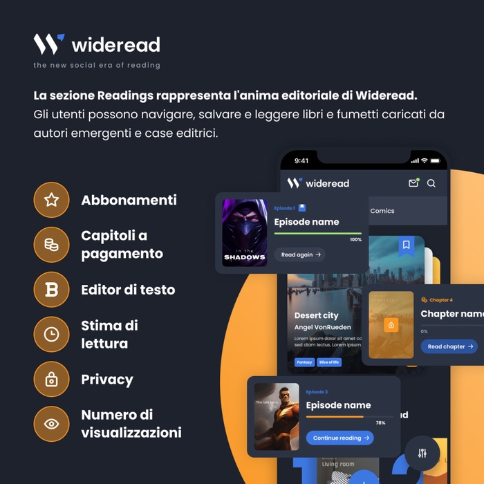 Wideread, nasce prima app gratuita per scrittori e lettori