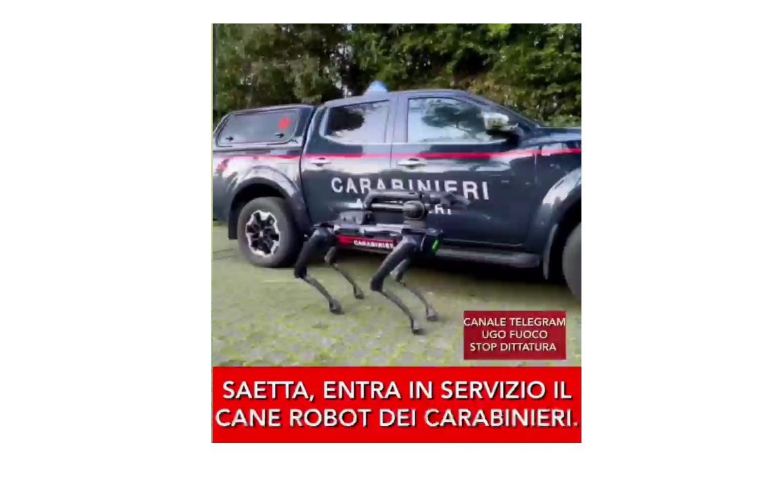 Cane robot entra in servizio nei carabinieri. Si chiama 